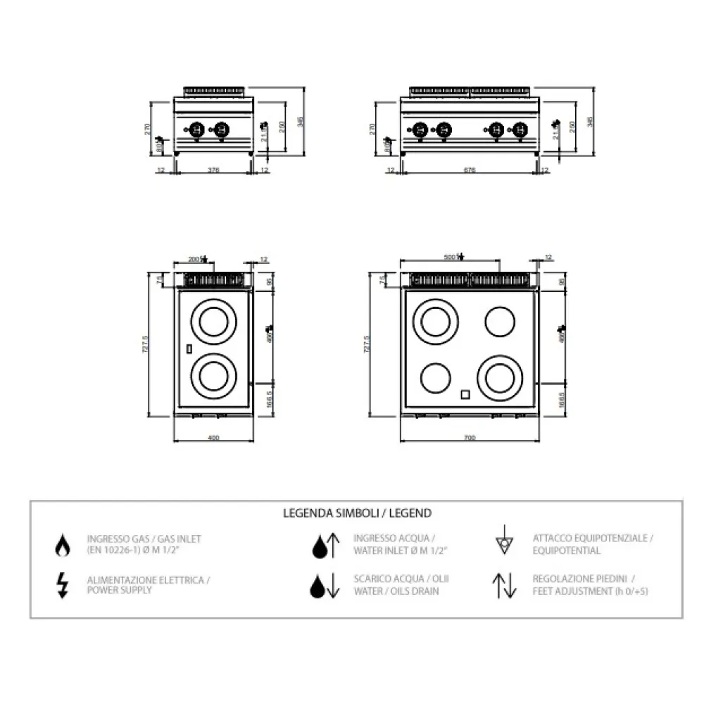 Plaque de cuisson vitrocéramique 2 zones 4,3 kW (MVC74T)