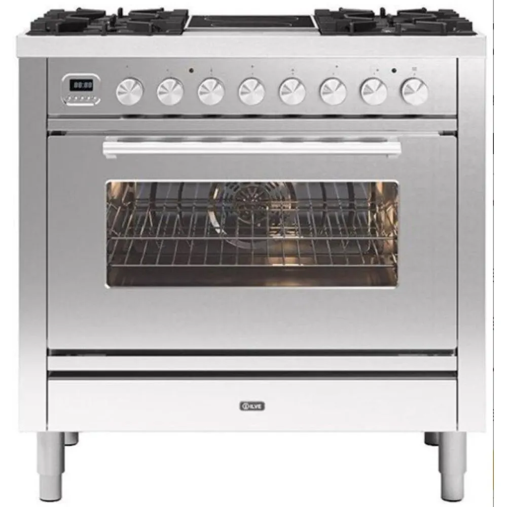 Cuisinière avec four Professional Plus 90 cm  P09IWE3 4 feux + 2 induction