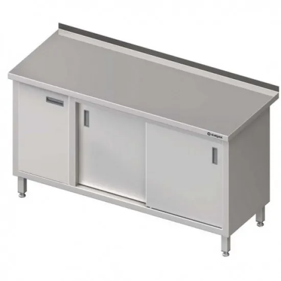 Table avec 2 portes coulissantes et tiroir