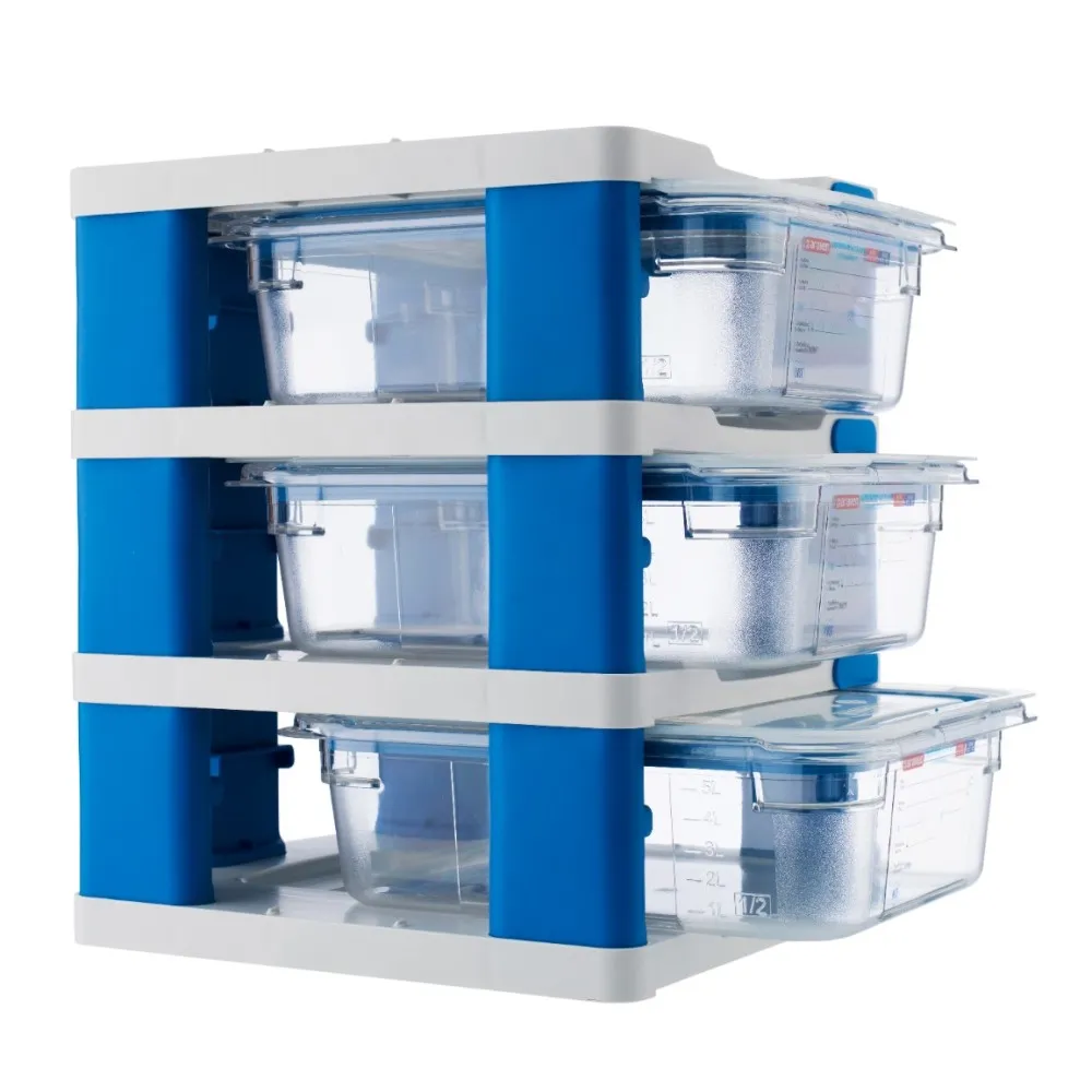 Food storage tower with containers 3xGN 1/2 h-100mm (AR18237)