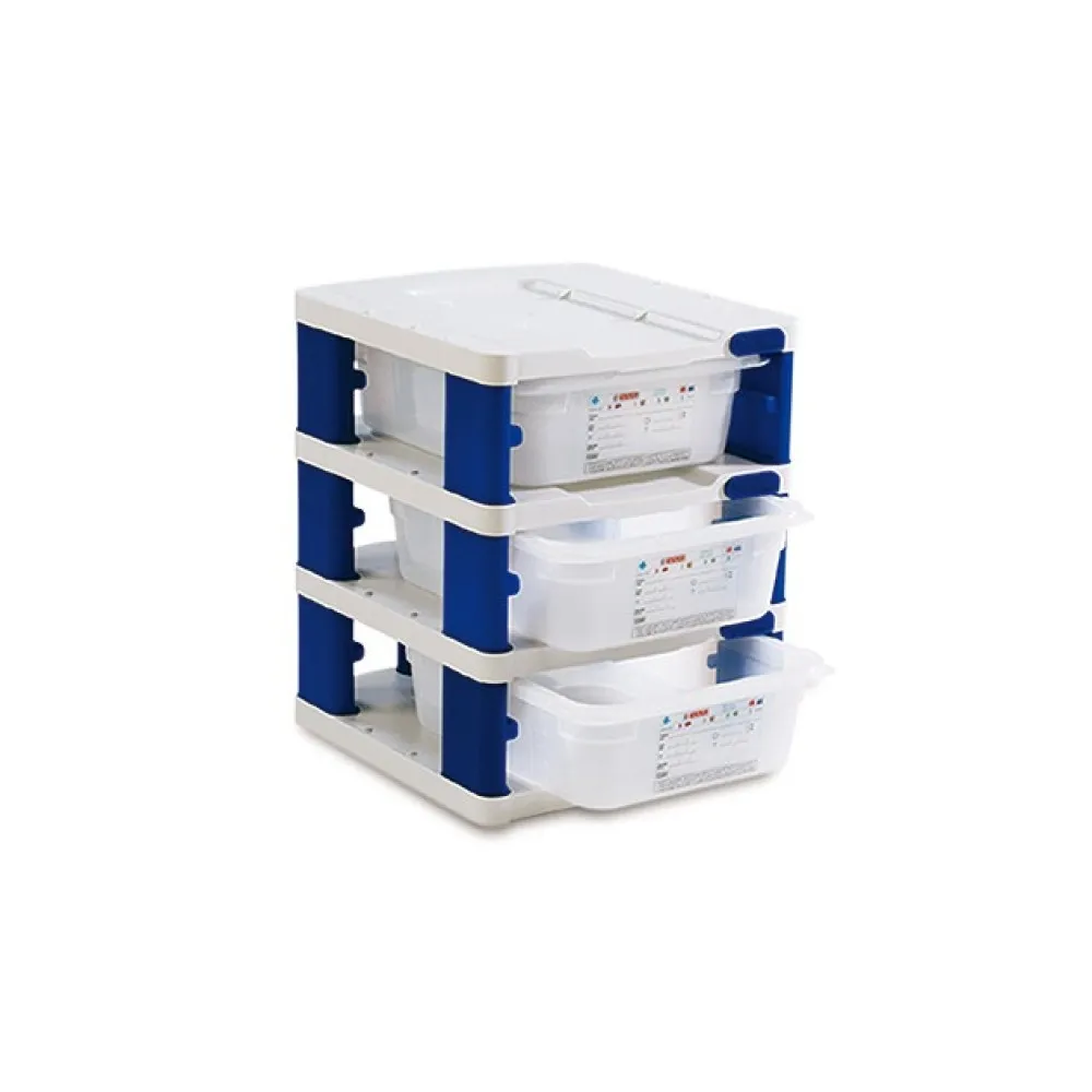 Food storage tower with containers 3xGN 1/2 h-100mm (AR18237)