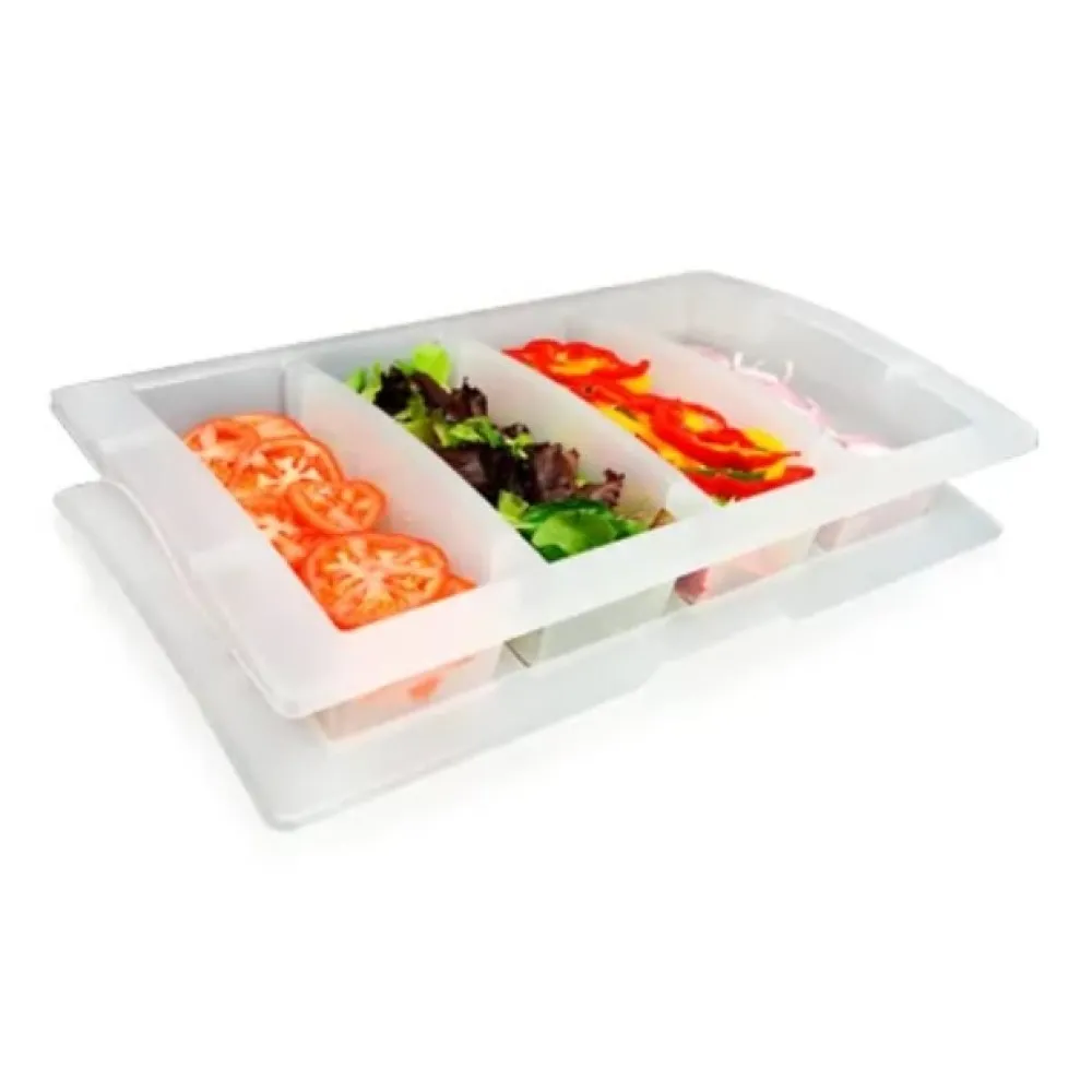4-compartment food box with lid GN 1/1 (AR99863)