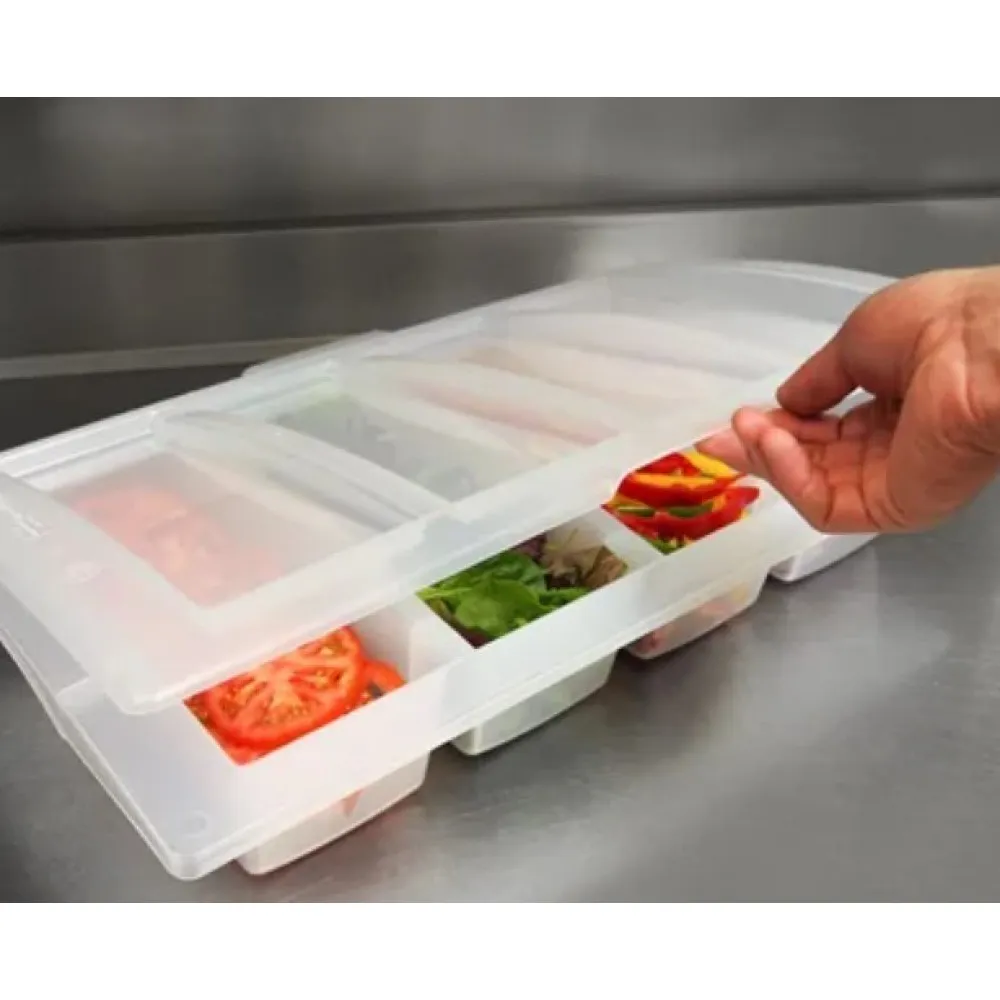 4-compartment food box with lid GN 1/1 (AR99863)