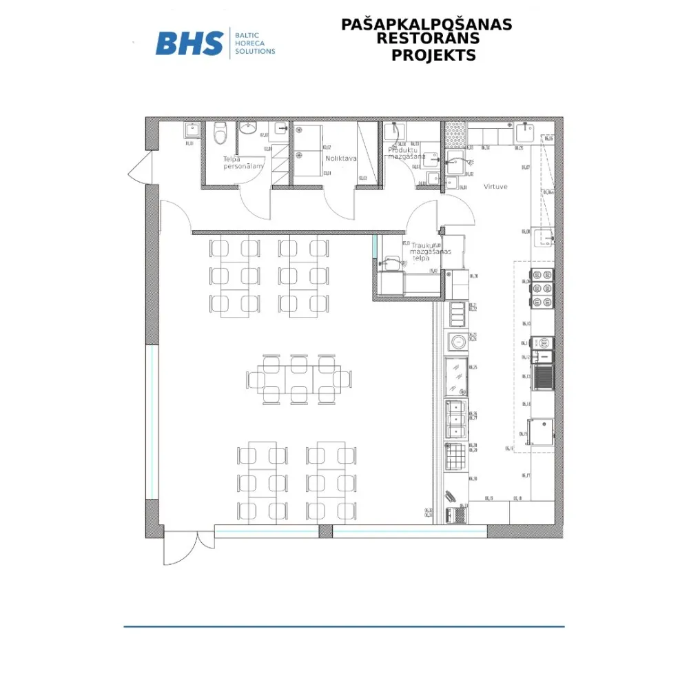 Drawing  Self-service restaurant (RAS-Self-service)