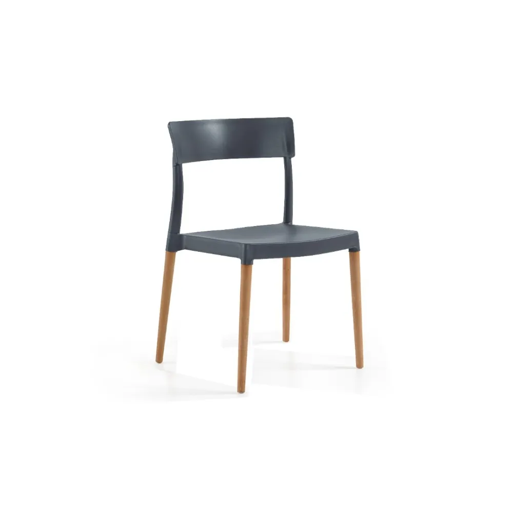 Chaise Lilly avec une jambe de bois (3G-LillyChairWood)