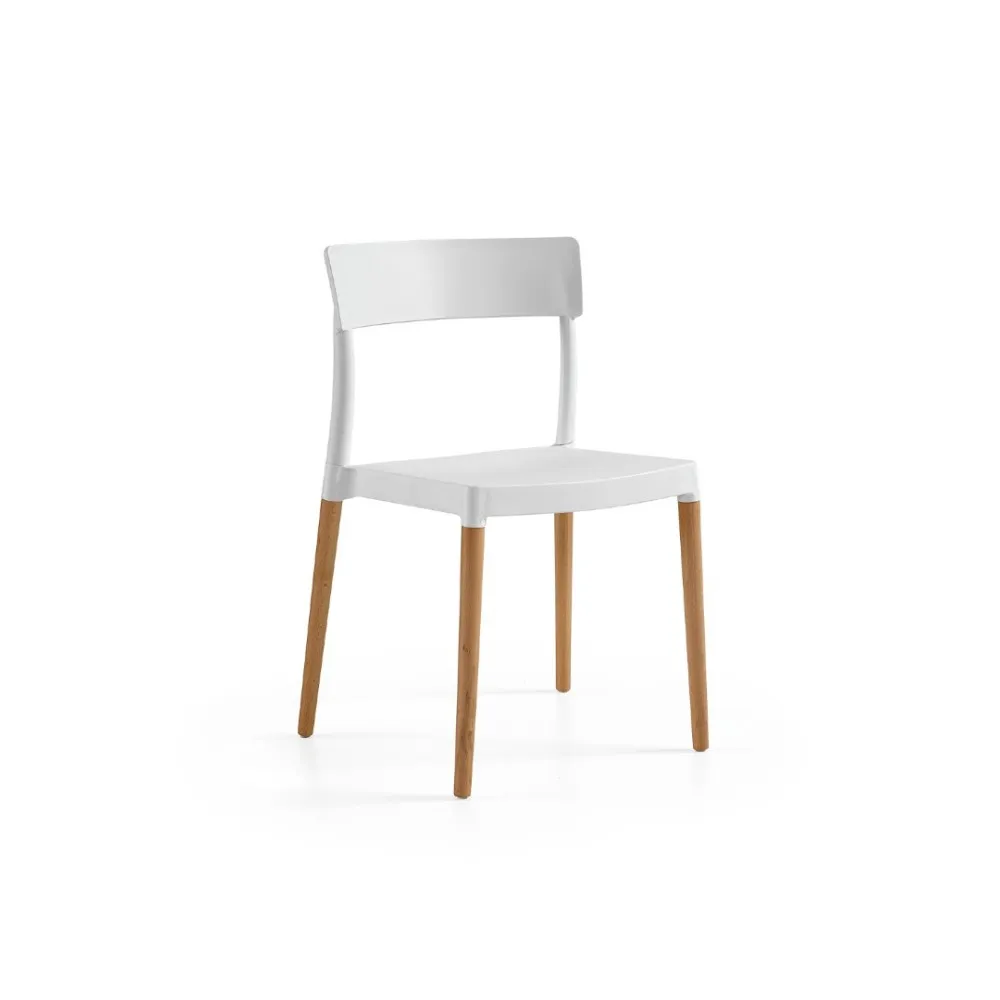 Chaise Lilly avec une jambe de bois (3G-LillyChairWood)