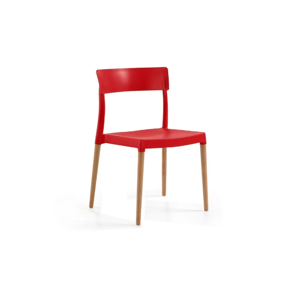 Chaise Lilly avec une jambe de bois (3G-LillyChairWood)