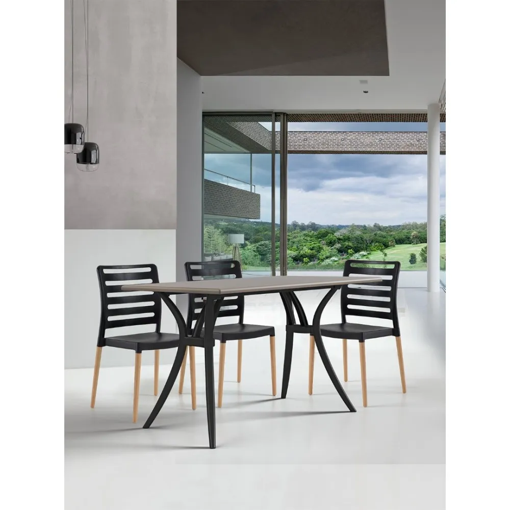 Chaise  Diva avec une jambe de bois (3G-DivaChairWood)