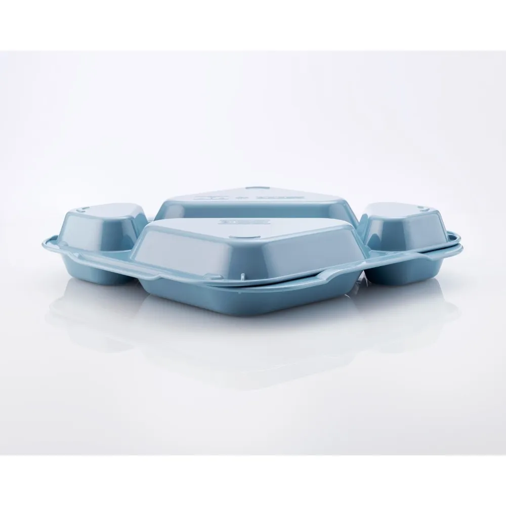 5-compartment food tray Blue Polycarbonate (AR31052)