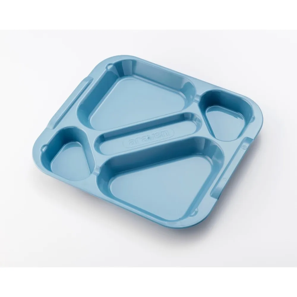 5-compartment food tray Blue Polypropylene (AR31050)