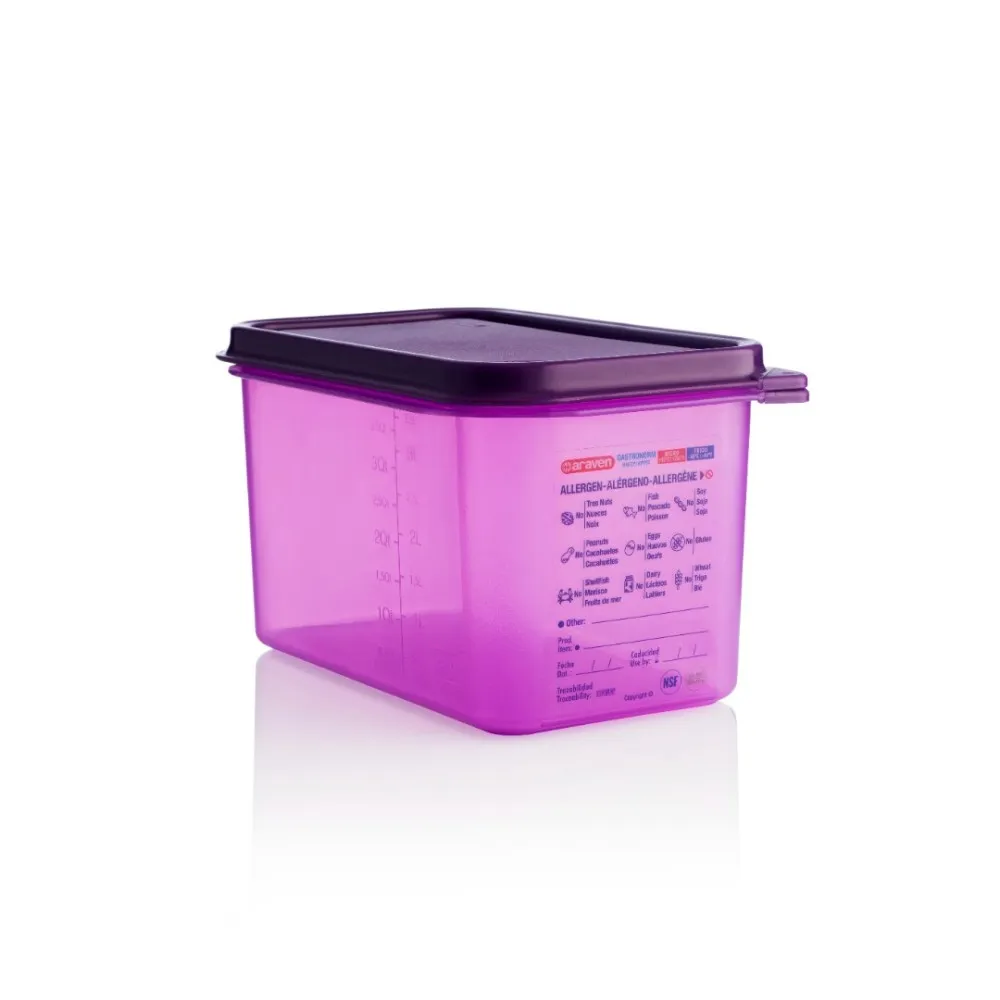 GN 1/4 h-150mm Anti allergic polypropylene airtight containers (AR61392)