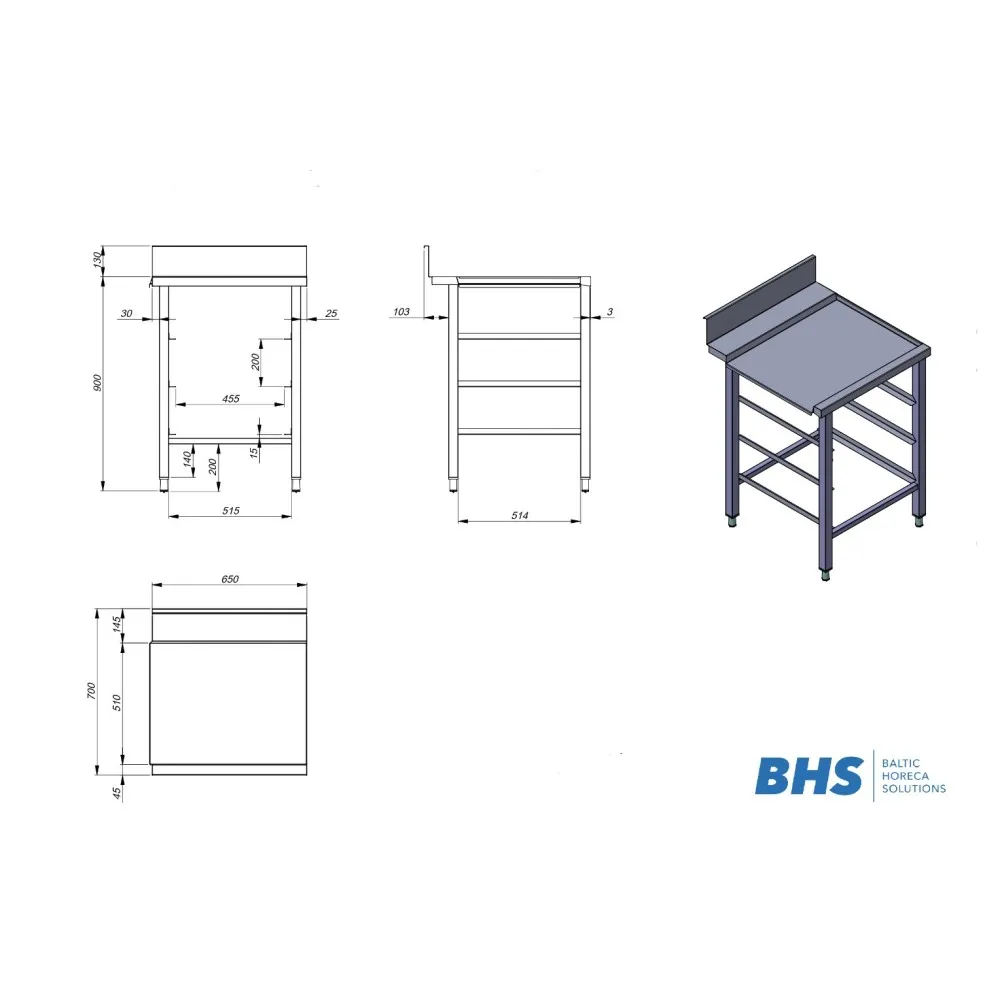 After washing table (BHS-DP0-PRV-81/70/90)