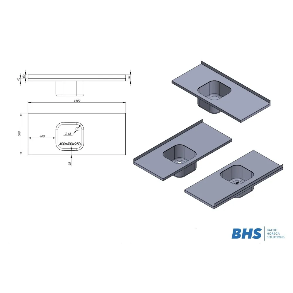 Plan de travail avec évier (RAS121)
