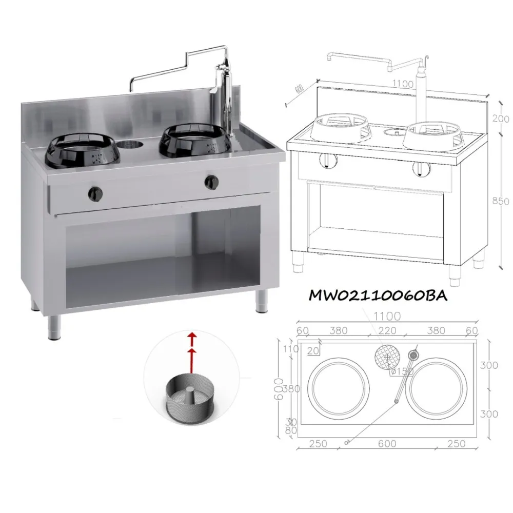 Wok gaz cooking  CC/02 (MW02110060BA)