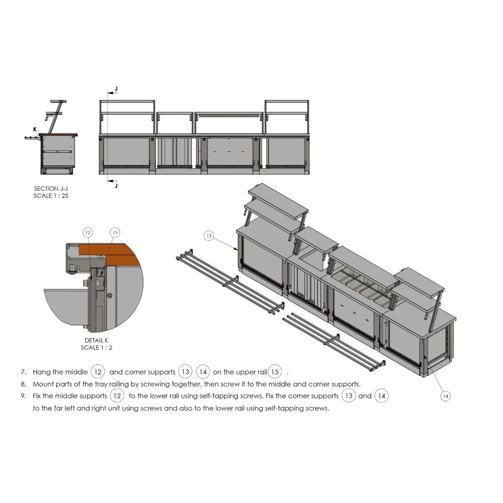 Installation du système modulaire, dessins (RAS-MOD)