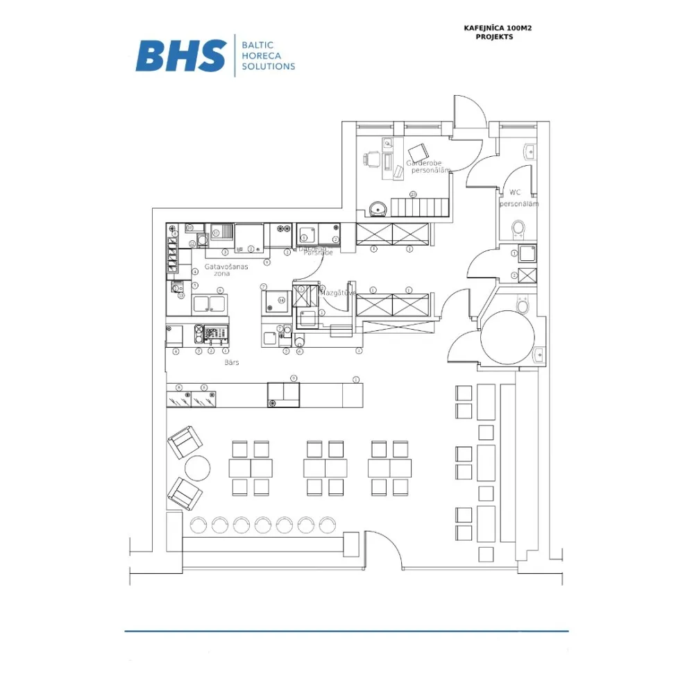 Drawing Cafe 100 m2 (RAS100m2)