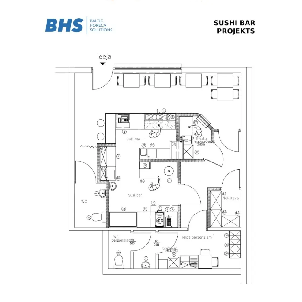 Drawing  Sushi Bar (RAS-SushiBar)
