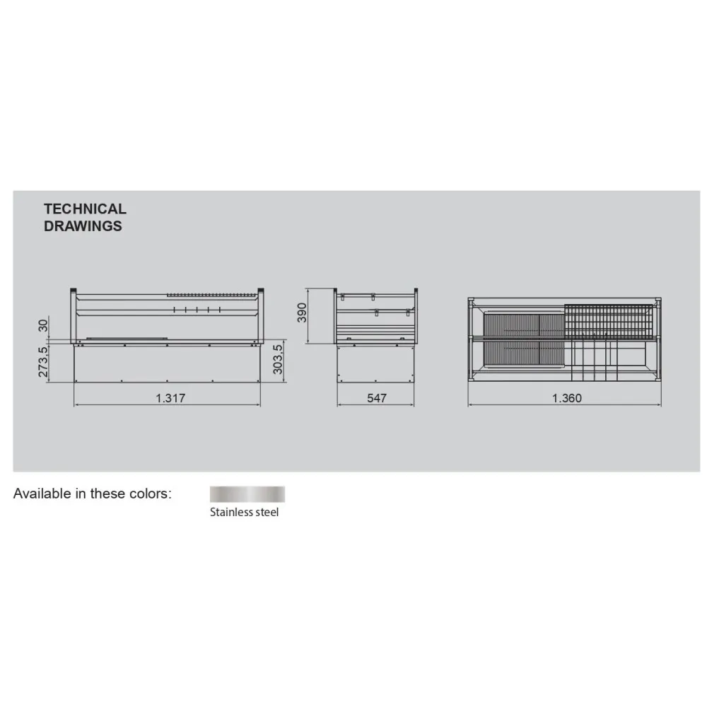 Barbecue au charbon de bois à la japonaise DROP IN  R120D (CO- R120D)