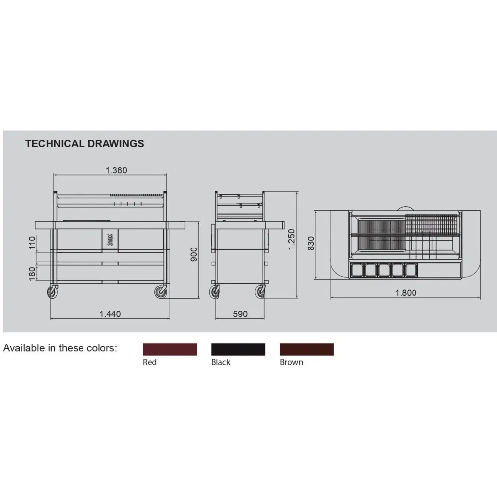 Barbecue au charbon de bois à la japonaise R120ST (CO- R120ST)
