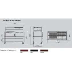 Barbecue au charbon de bois à la japonaise R120S