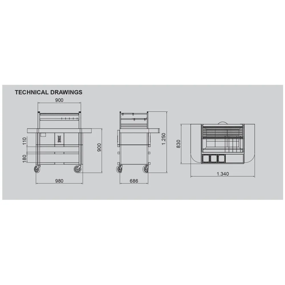 Barbecue au charbon de bois à la japonaise R90ST (CO-R90ST)