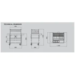Barbecue au charbon de bois à la japonaise R90ST