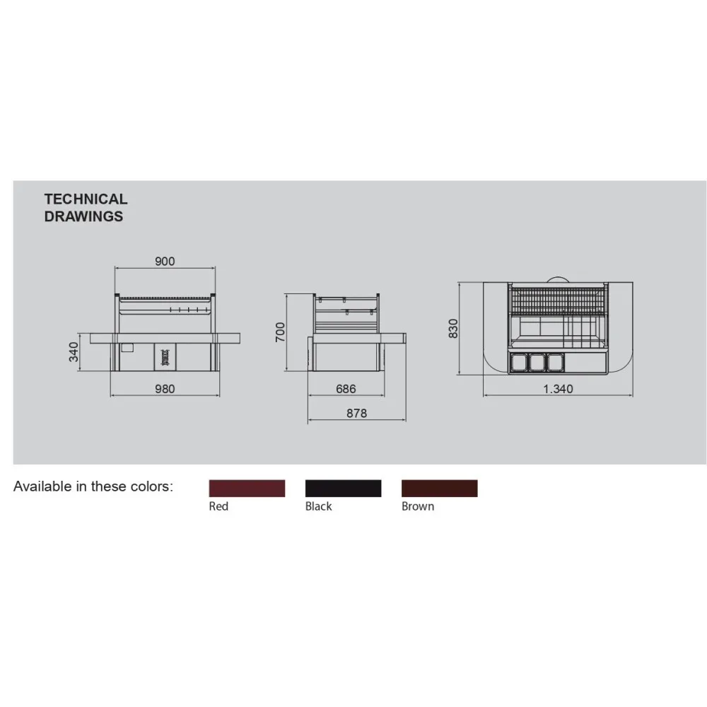 Barbecue au charbon de bois à la japonaise R90TT (CO-R90TT)