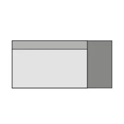 Plan de travail en mélamine 28 mm 1200x600 mm