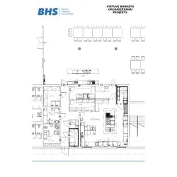 Drawing Kitchen for organizing banquets