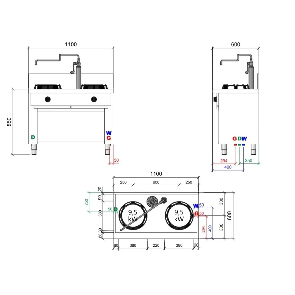 Wok gaz cooking  CC/02 (MW02110060BA)
