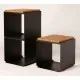 Storage Cube-stool with Wood Support  OnFire (BHS-CBC)