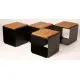 Storage Cube-stool with Wood Support  OnFire (BHS-CBC)