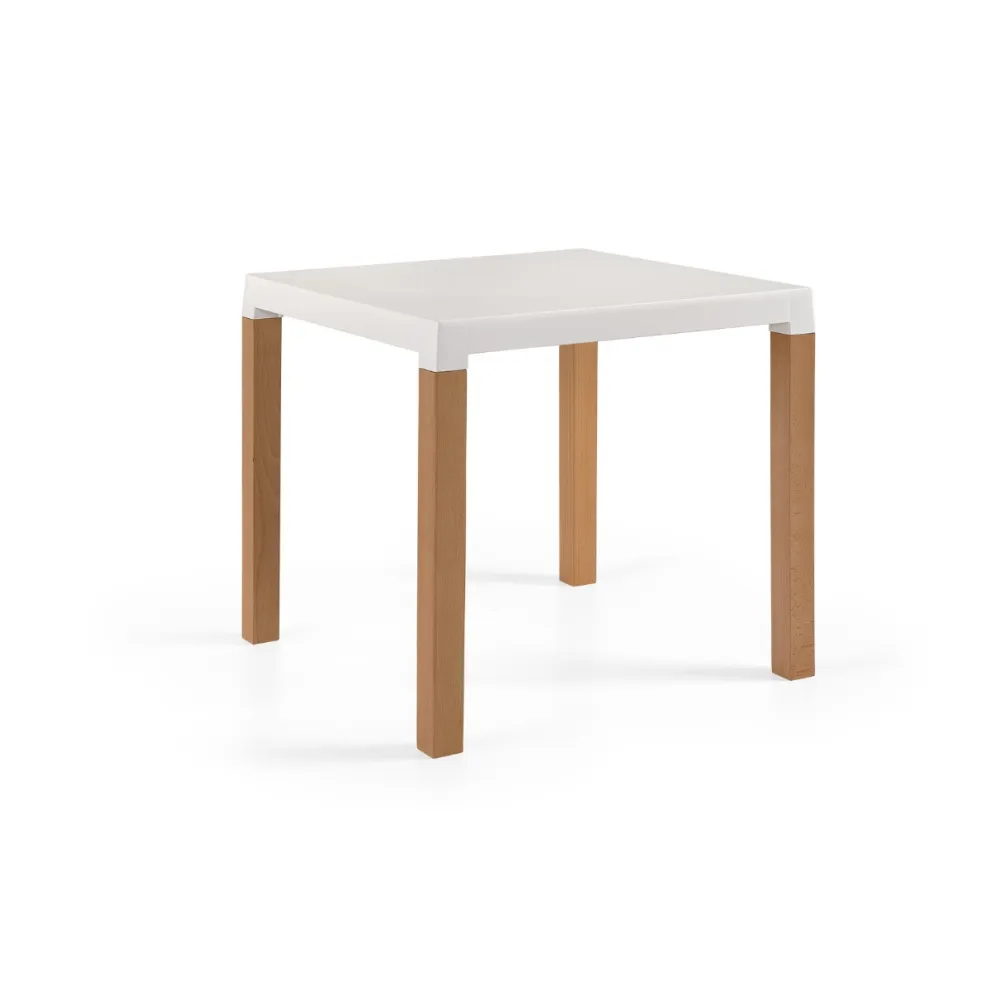Table DIVA , legs in natural beech wood. (3G-TableDivaWood)