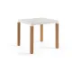 Table DIVA , legs in natural beech wood. (3G-TableDivaWood)