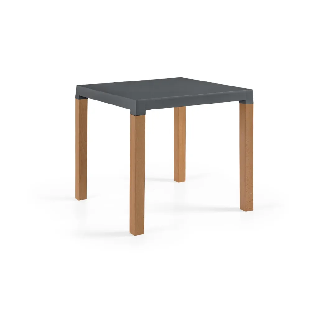 Table DIVA , legs in natural beech wood. (3G-TableDivaWood)