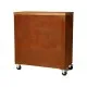 Corten Work table with Wheel and Open Compartment  OnFire (BHS-TCR)