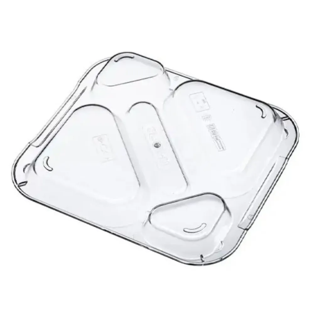 Couvercle pour plateau alimentaire à 5 compartiments, polycarbonate transparent (AR91052)