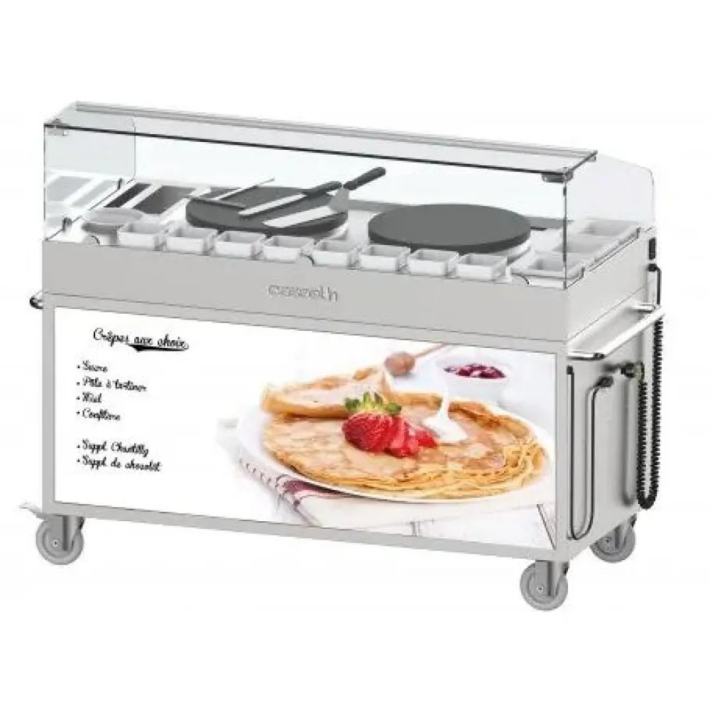 Double electric crepe maker trolley 40 - built-in (CCHCCD40E)