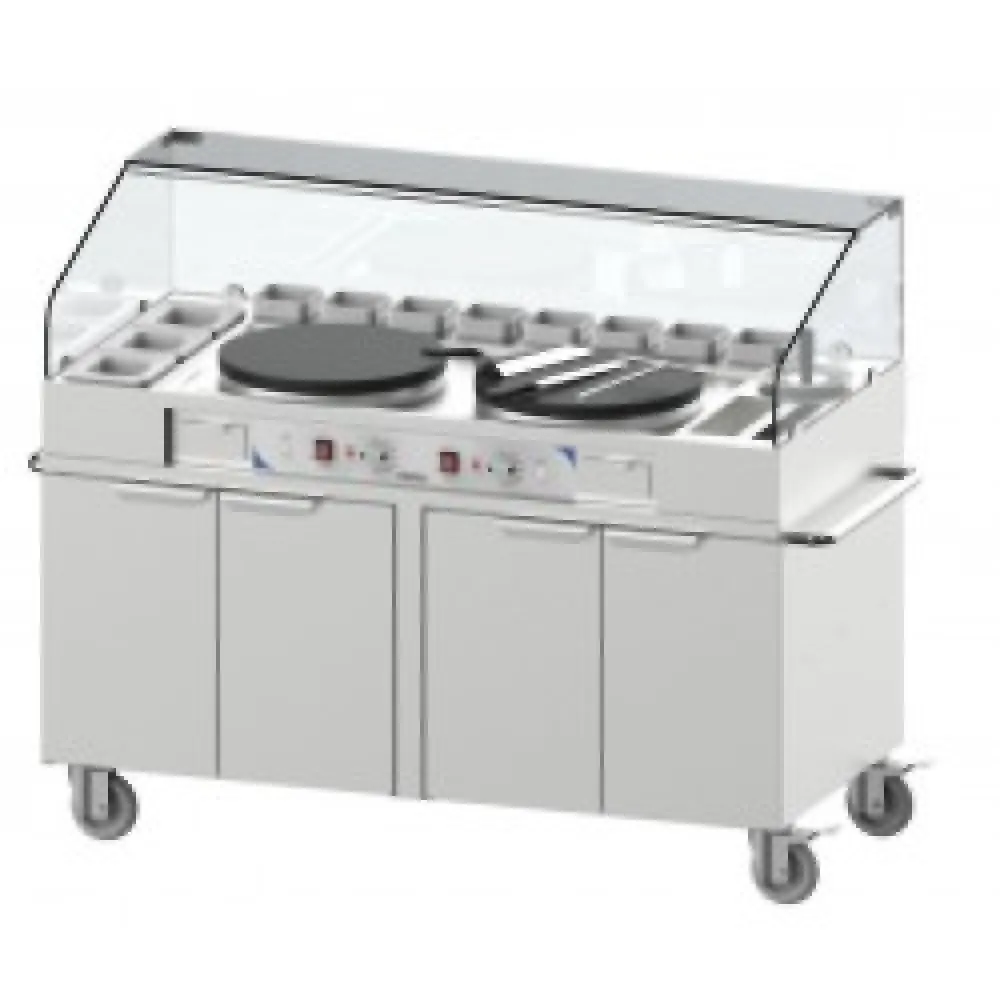 Double electric crepe maker trolley 40 - built-in (CCHCCD40E)