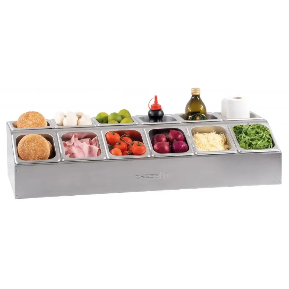 Etagère de table pour bar à salade 12 x GN1/6 - 2 rangées (CSBG1216R)