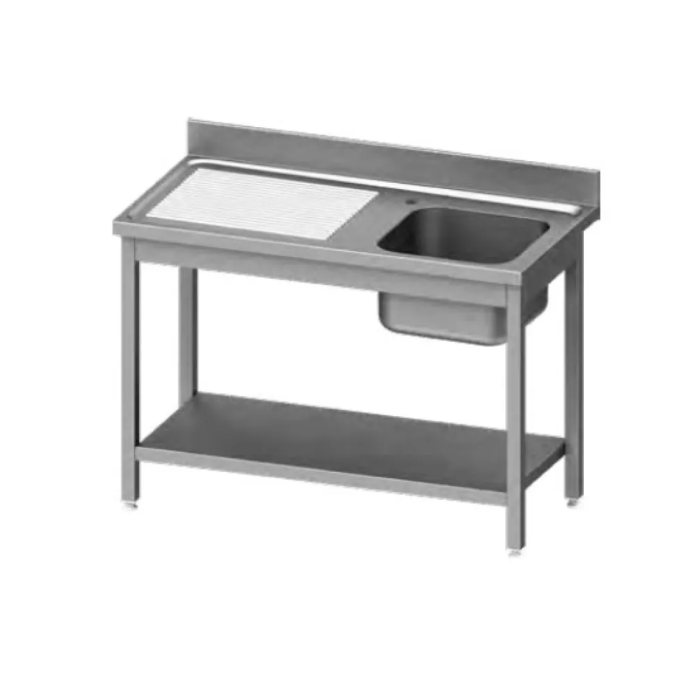 Table with a single-chamber sink with a shelf 1000x600 mm (954466100)
