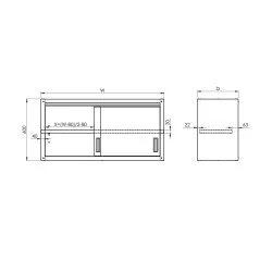 Handing cabinet sliding door 800