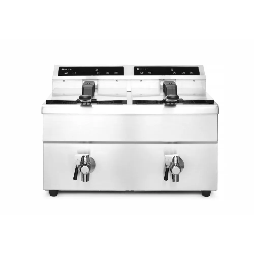 Friteuse induction avec robinet de sortie - 2 x 8 l (N215029)