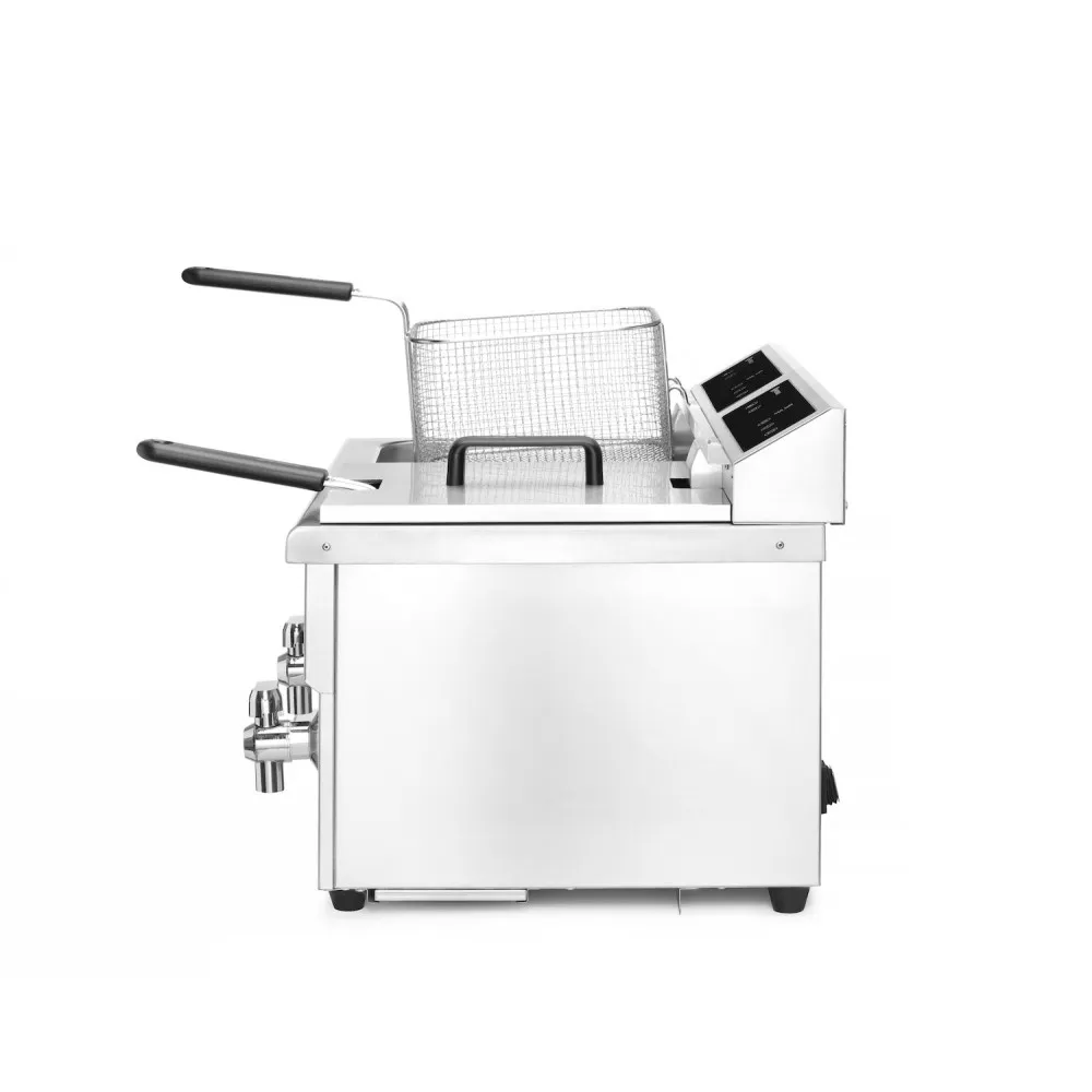 Friteuse induction avec robinet de sortie - 2 x 8 l (N215029)