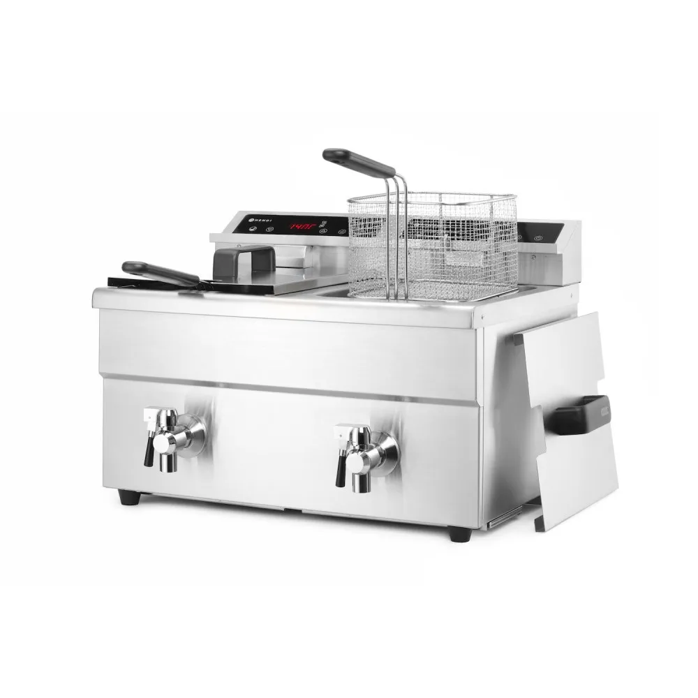 Friteuse induction avec robinet de sortie - 2 x 8 l (N215029)
