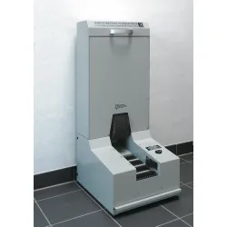 Machine compacte de nettoyage à sec pour semelles et partie supérieure des chaussures Solamat 100
