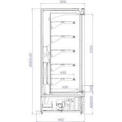 Vitrine froide ECOMAX 0,9 890 mm