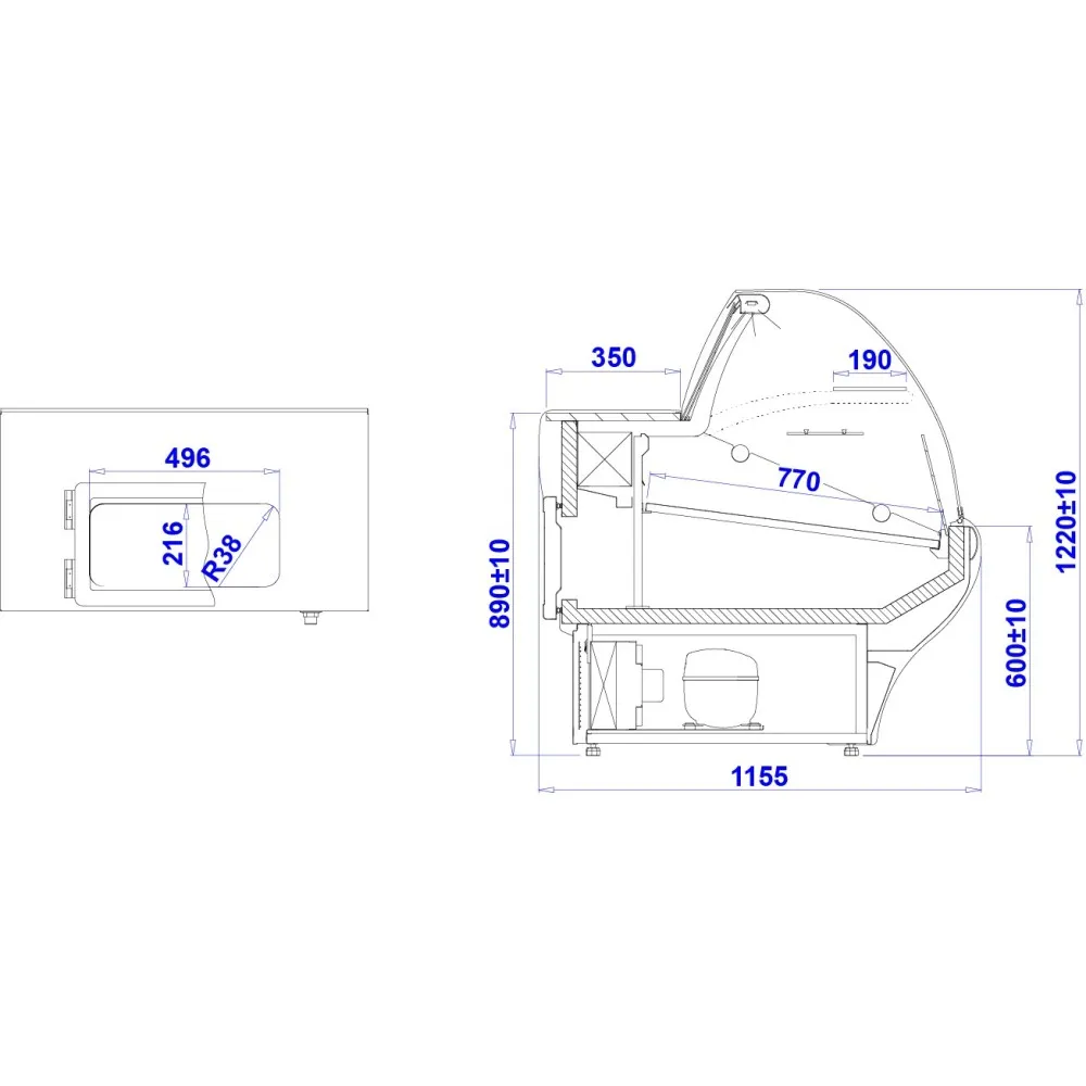 Vitrine froide BASIA Neo 1.88 (BN150)