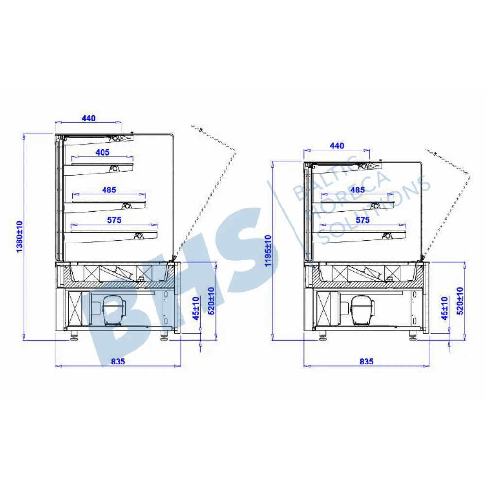 Warm showcase CUBE 610 mm (CU103.3)