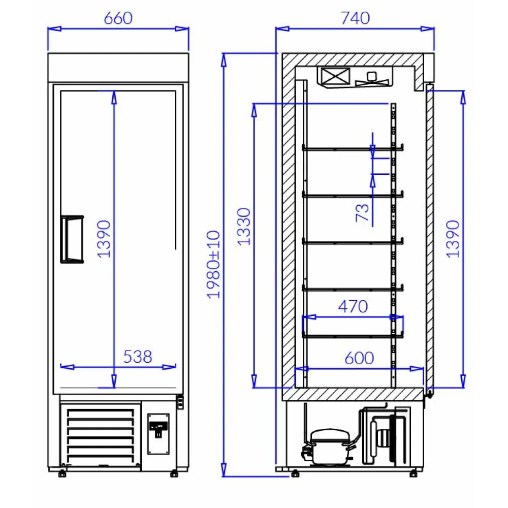 Freezer EWA P-M (EW100.P/M)